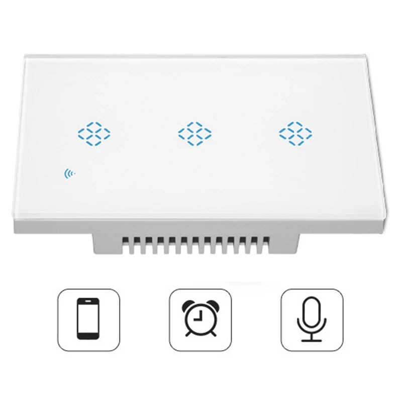 Стандартный умный настенный Wifi переключатель три мобильного телефона пульт дистанционного управления Интеллектуальный беспроводной пульт дистанционного управления голосовой таймер переключатель