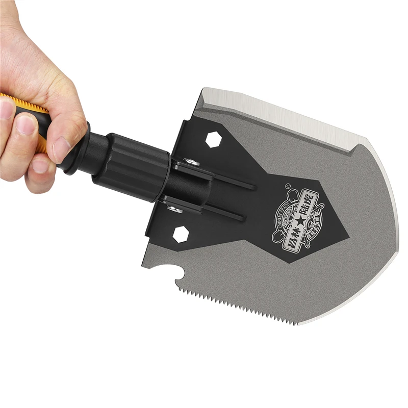 CHANGLIN Multifunctional Camping Shove Military Portable Folding Survival Spade Trowel Dibble Pick Emergency Garden Outdoor Tool