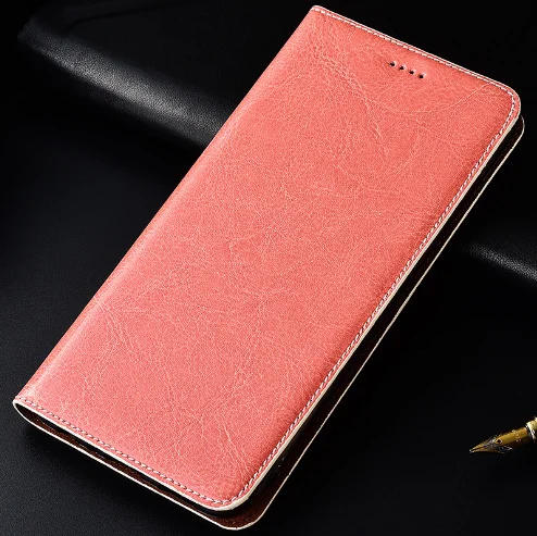 Чехол из натуральной кожи для сумки с отделением для карт, держатель для Xiaomi Mi MAX 3, чехол для телефона Xiaomi Mi MAX 2, ультра тонкий чехол для телефона funda - Цвет: Pink