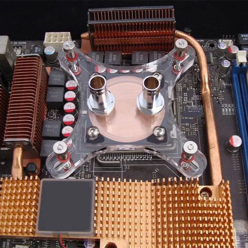 Компьютер процессор блок водяного охлаждения 80x50x36 мм медная база классный комплект внутренний канал для AMD для INTEL cpu