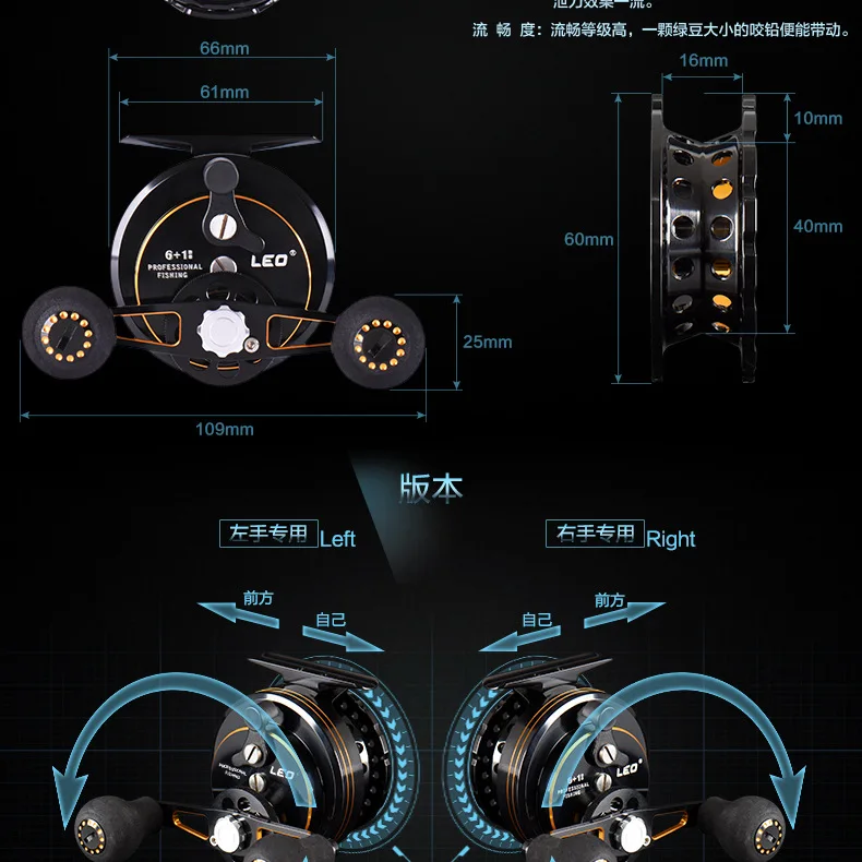 LEO плот колеса ЧПУ алюминиевая поверхность анти-окисление катушка для рыбной ловли внахлыст профессия Carretilha de pesca baitcasting molinete катушка