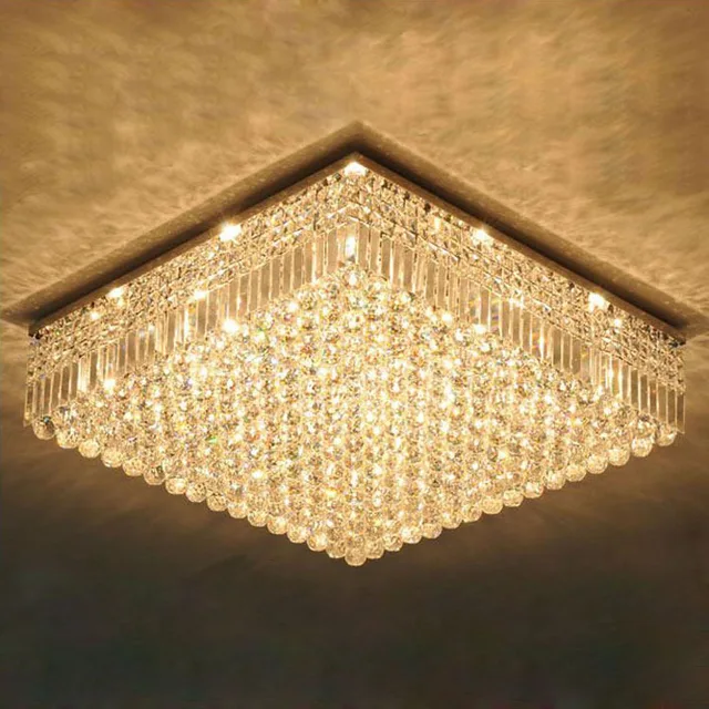 Led Lighting Embedded Installation K9 Crystal Chandelier Simple