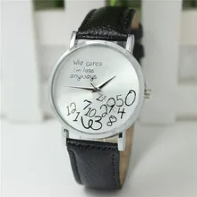 Montre Femme Luxury Ladies Watch New Women Leather Watch Who Cares I am Late Anyway Letter Watches Mujer wholesale Hot Sale