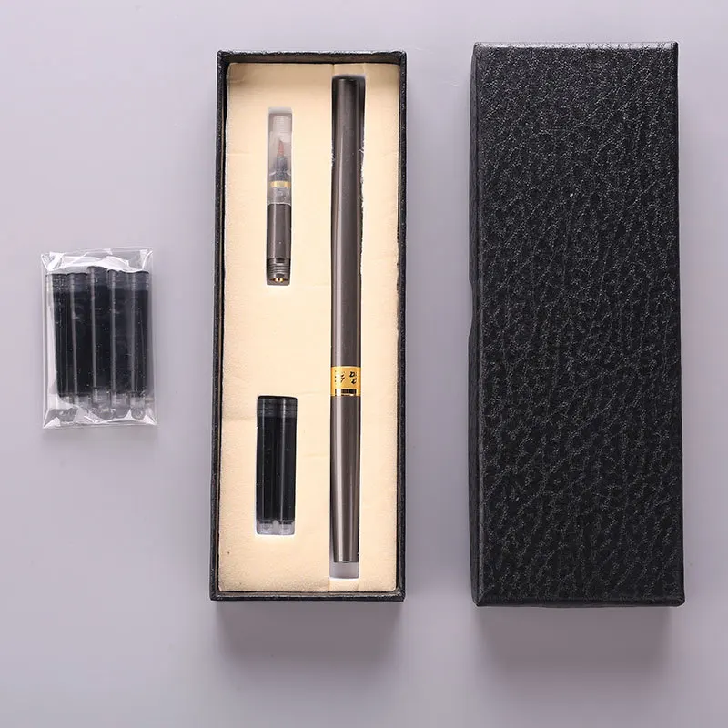 1pcs Soft head pen calligraphy style brush practice Word new tap water can plus ink small Regular script Random Color | Канцтовары для