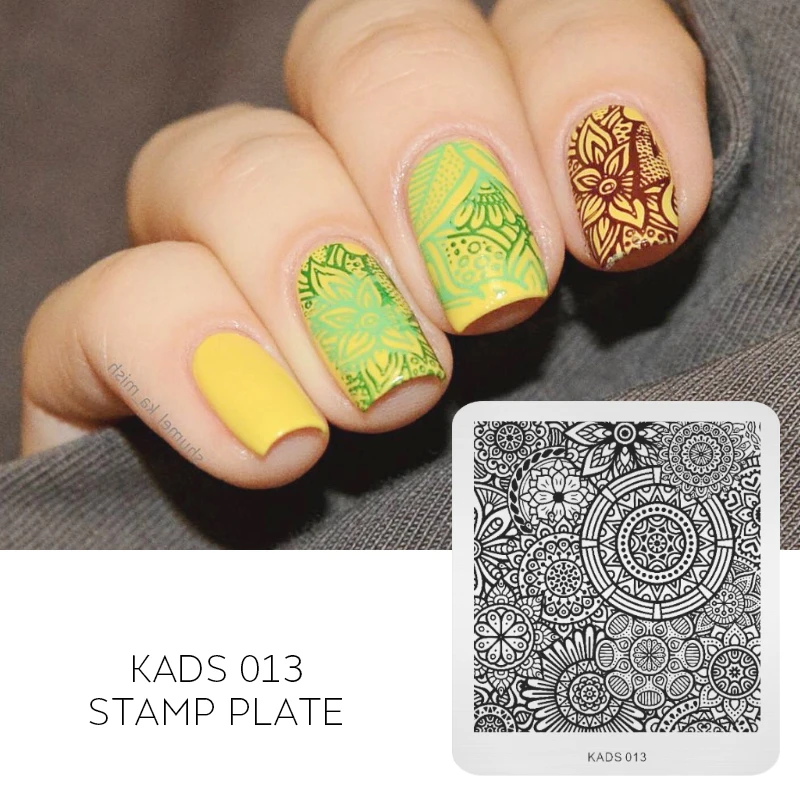 Kads New Hot Elegant Kaleidoscope Image Pretty Good Nail Art Kads New Hot Elegant Kaleidoscope Image Pretty Good Nail Art Stencils Stainless Steel Stamping Template Manicure Tools In Templates From