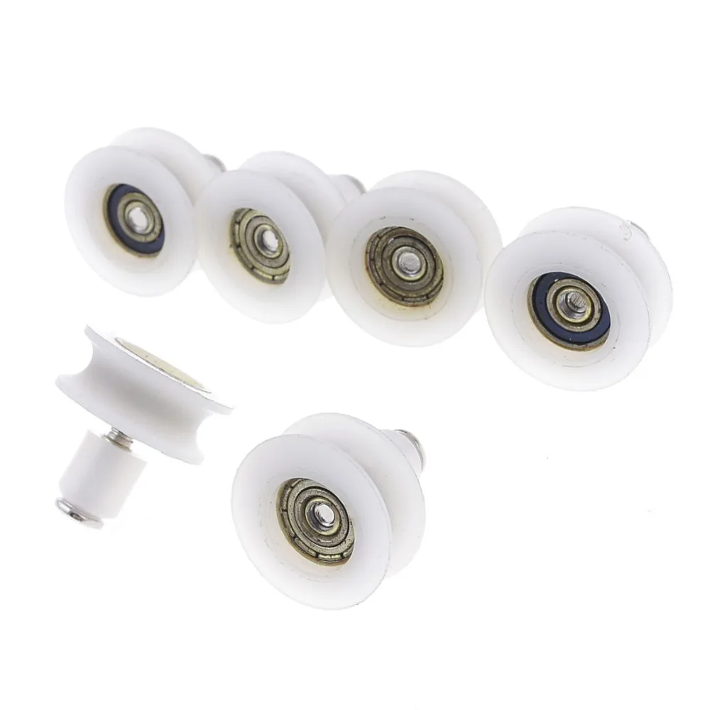 uxcell 22mm Dia Plastic, Metal Wheel Slide Closet Door Roller Silver