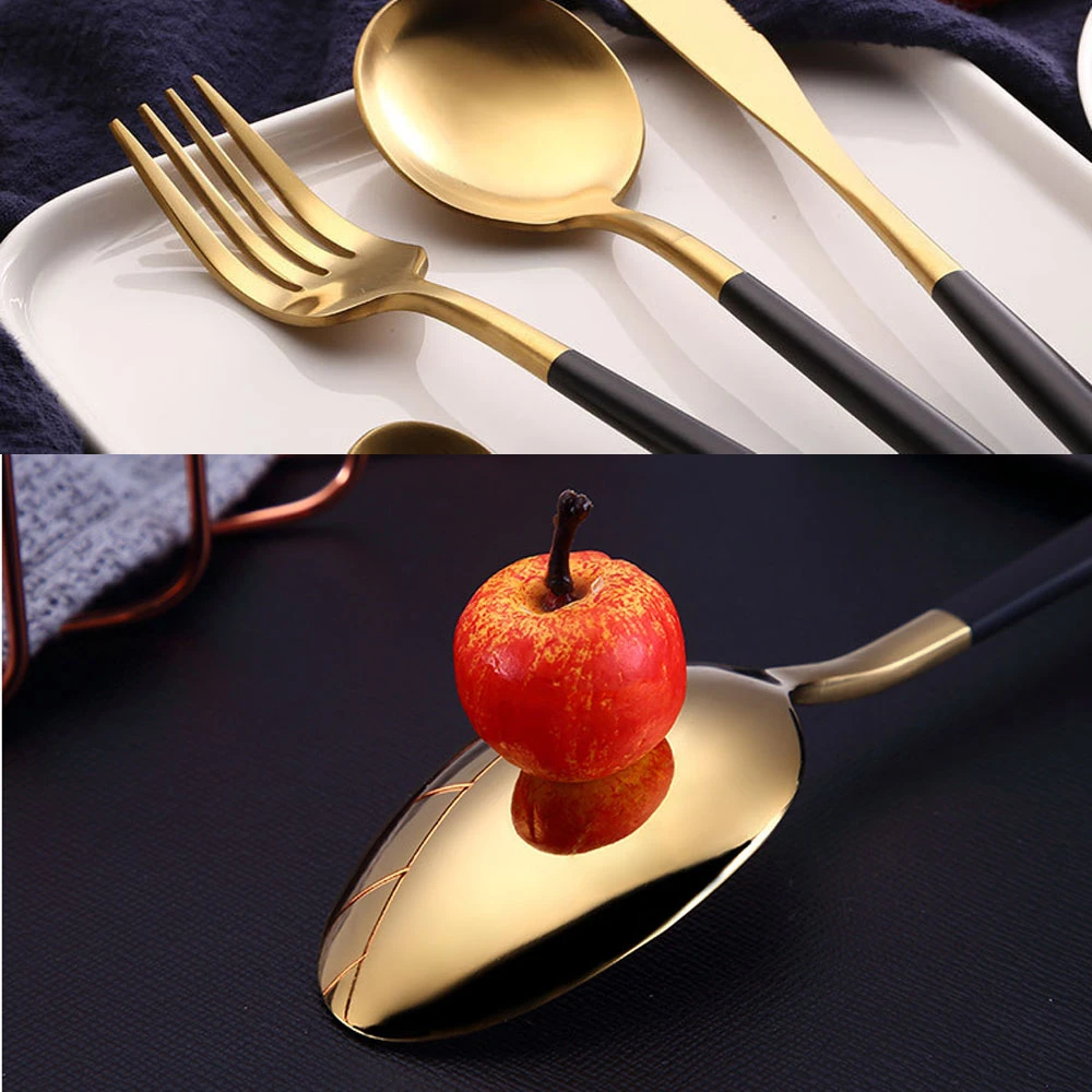 Cutlery Knife Fork Spoon Dinnerware Set Rose Gold Stainless Steel Cutlery Western Food Luxury Teaspoon Silverware Tableware Sets Cutlery Knife Fork Spoon Dinnerware Set Rose Gold Stainless Steel Cutlery Western Food Luxury Teaspoon Silverware Tableware Sets