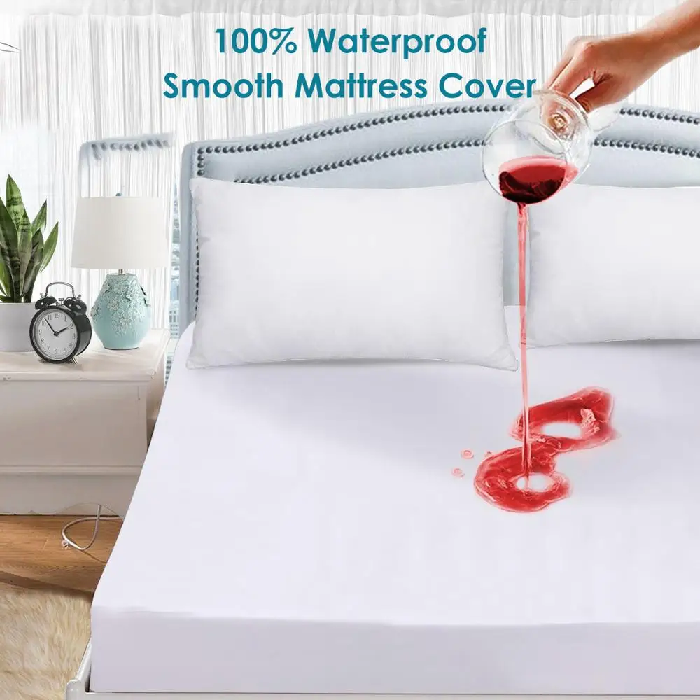 All Size Smooth Waterproof Mattress Protector For Box Spring Mattress Cover Bed Bug Proof Hypoallergenic Mattress Pad Cover All Size Smooth Waterproof Mattress Protector For Box Spring Mattress Cover Bed Bug Proof Hypoallergenic Mattress Pad Cover