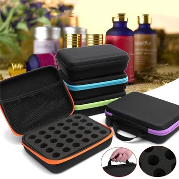 

New 30 Slots Essential Oil Bottle Carry Case Holder Storage Bags 5ML-15ML Capacity Aromatherapy Hand Bag