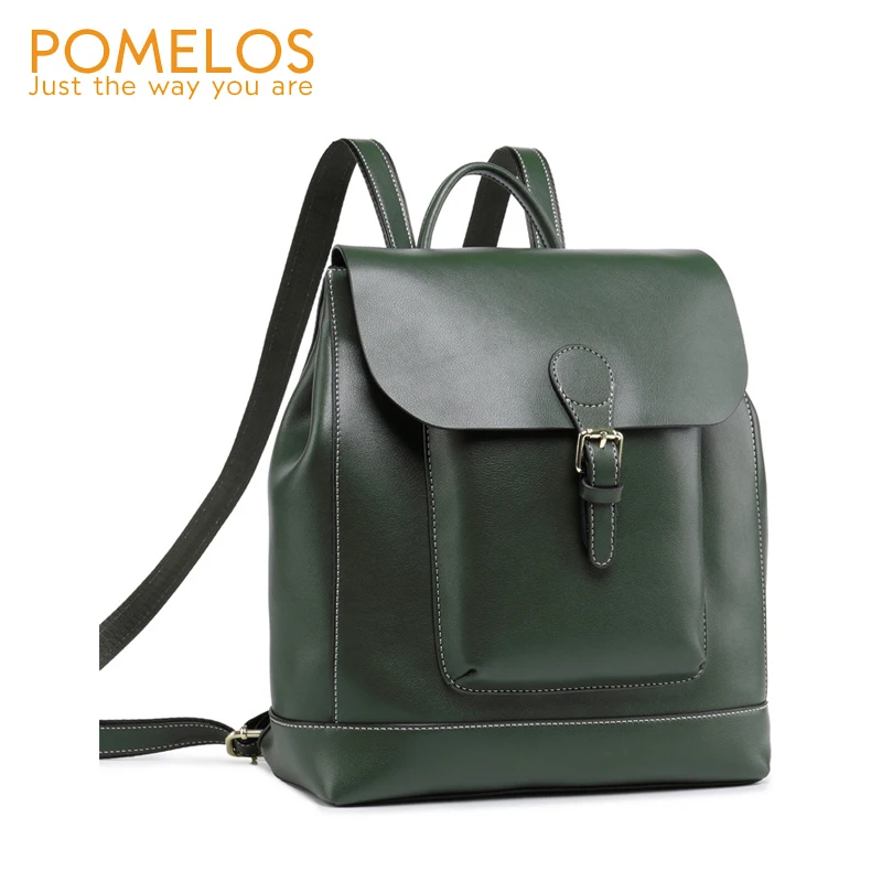 

POMELOS Genuine Leather Women Backpack New Arrival Backpack Women High Quality Designer Fashion Urban Backpack For Girls Rugzak
