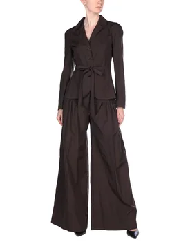 

Chocolate Casual Fashion Loose Pants Suits women pants suits Cool Girl Party Suits Custom Made 2 Piece Jacket+Pants