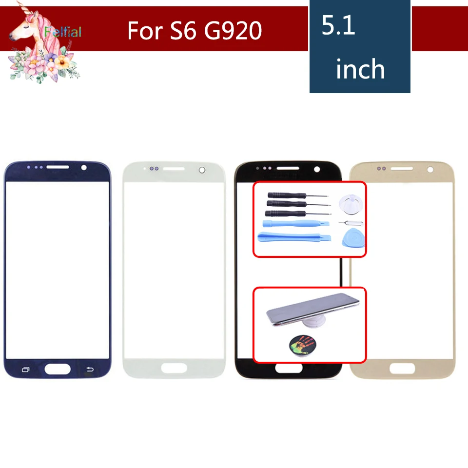 

For Samsung Galaxy S6 G920 G920F G9200 SM-G920 Front Outer Glass Lens Touch Screen Panel Replacement