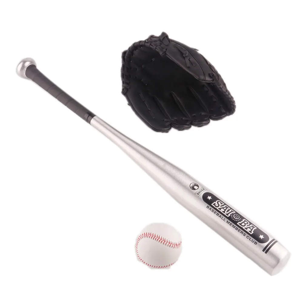

1set Aluminum Beisbol Baseball Bat +Glove +Ball Bate Taco Basebol Beisebol Hardball 24 Inches For kids Gift Younger Than 12