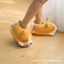 Милые домашние мягкие и теплые плюшевые тапочки со звездами; плюшевые тапочки с героями мультфильмов