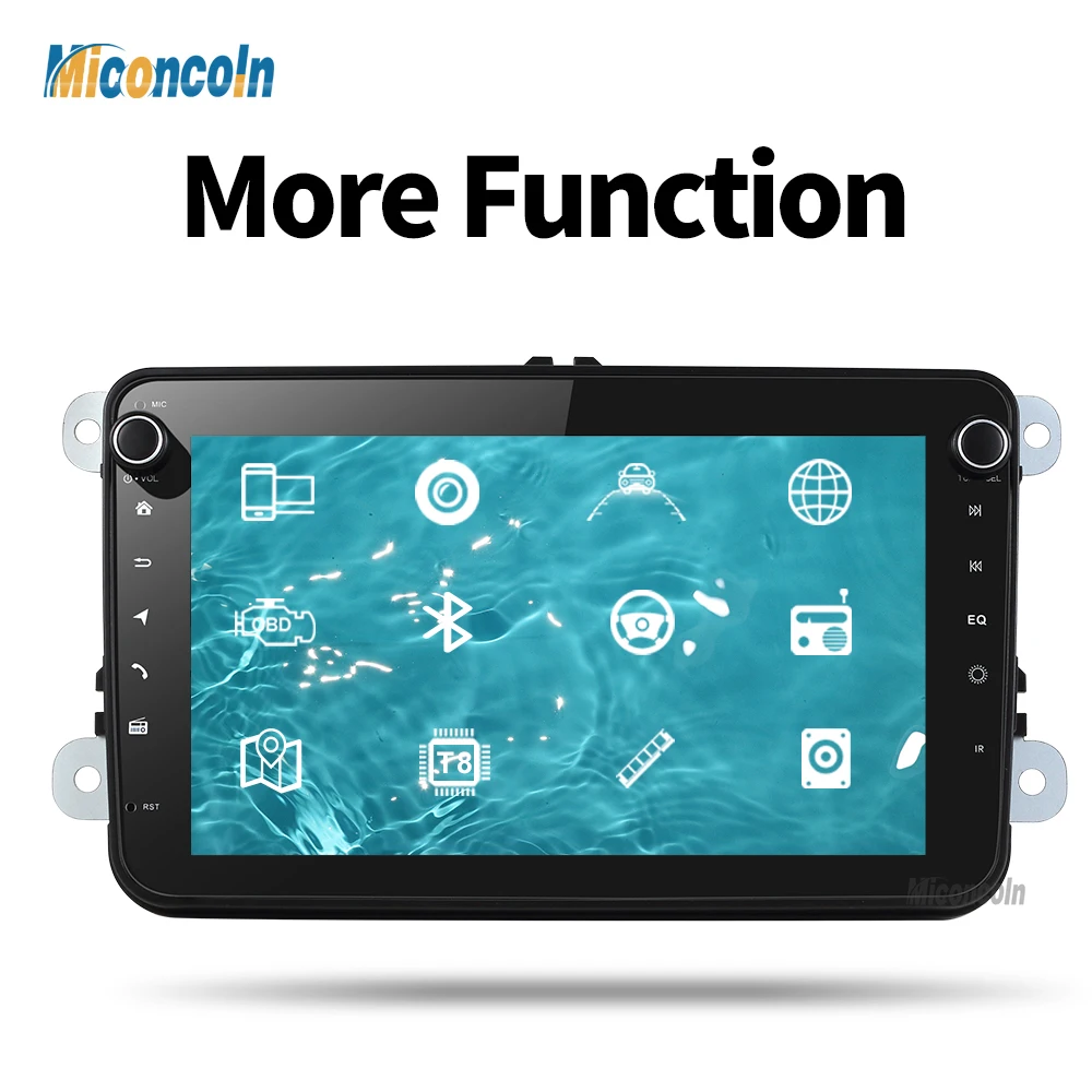 Discount 2 DIN CDZ8060 2G android 8.1 car dvd player for VW polo golf passat tiguan skoda yeti superb rapid gps 2 din 2