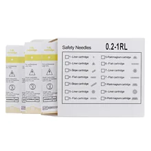 Спицы 40 шт. картридж игла 1RL 0,2 мм картридж иглы татуировки татуаж Электрический дермапен иглы Советы для карандаш для бровей и губ