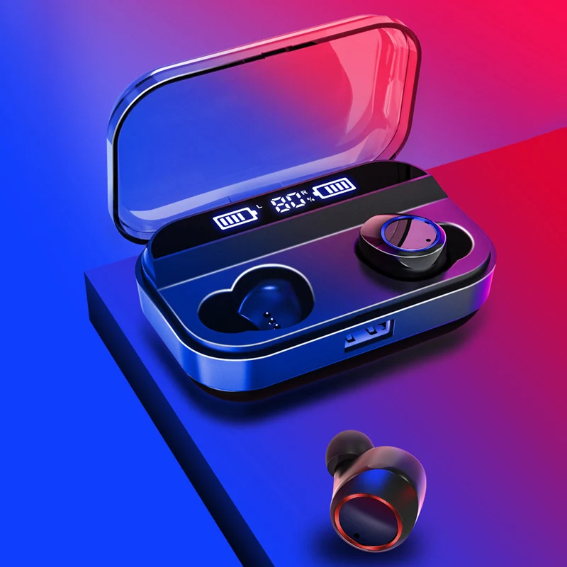 

X11 TWS Bluetooth 5.0 Earphone 8D Setreo Wireless Earphones Auto Pair Waterproof Touch Control Mini Headset with LED Power Bank