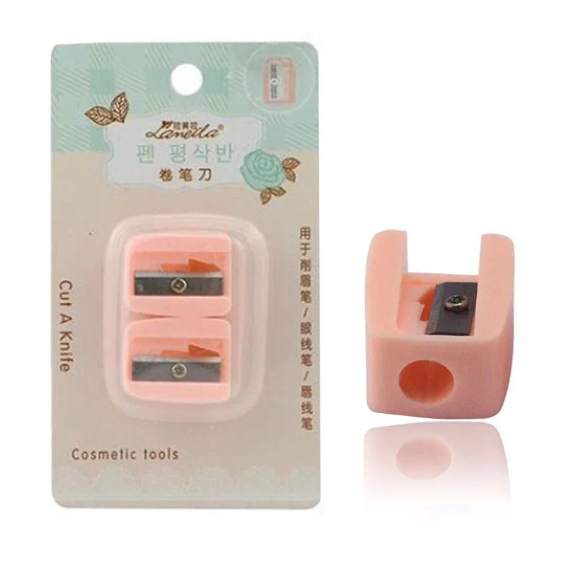 2 Pcs/Set Cosmetic Pencil Sharpener For Eyebrow Lip Liner Eyeliner