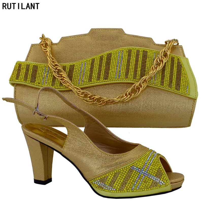 Para La Azul Italia Fiesta A oro Juego En Y Señoras Boda Zapatos Decorado naranja Mujeres rojo Rhinestone Bolsa púrpura Con Bolsos Italianos qt8wFOYTX