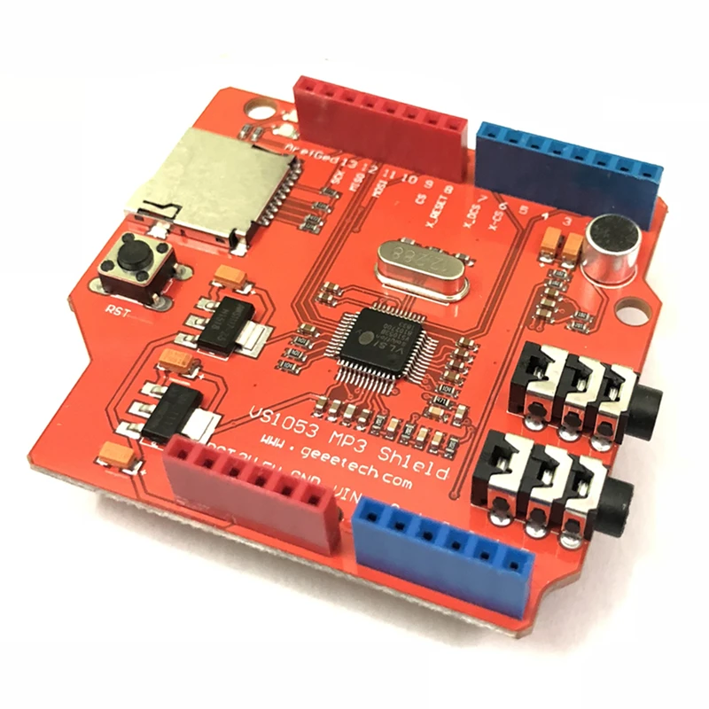 Новинка 1 шт. VS1053B MP3 музыкальная плата стерео аудио воспроизведение запись декодирование плата расширения с TF слотом для карт Arduino UNO Mega