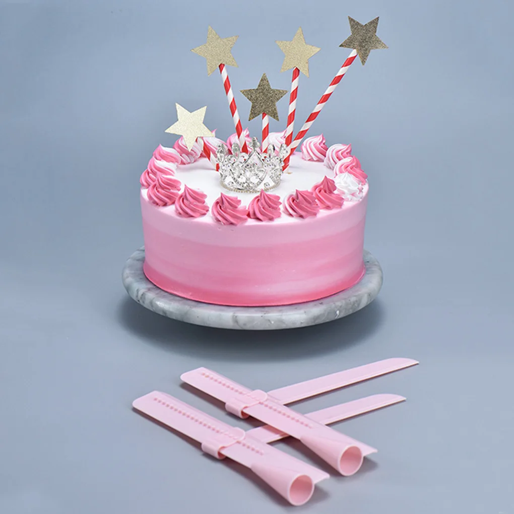 

Pink Plastic Adjustable Fondant Cake Scraper Icing Piping Cream Spatula Edges Smoother Baking Tool