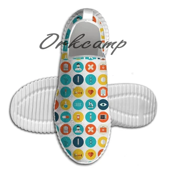 

Medical Modern Icon Pattern Running Shoes Walking Shoes Summer Comfortable light weight Jogging Yoga shoes