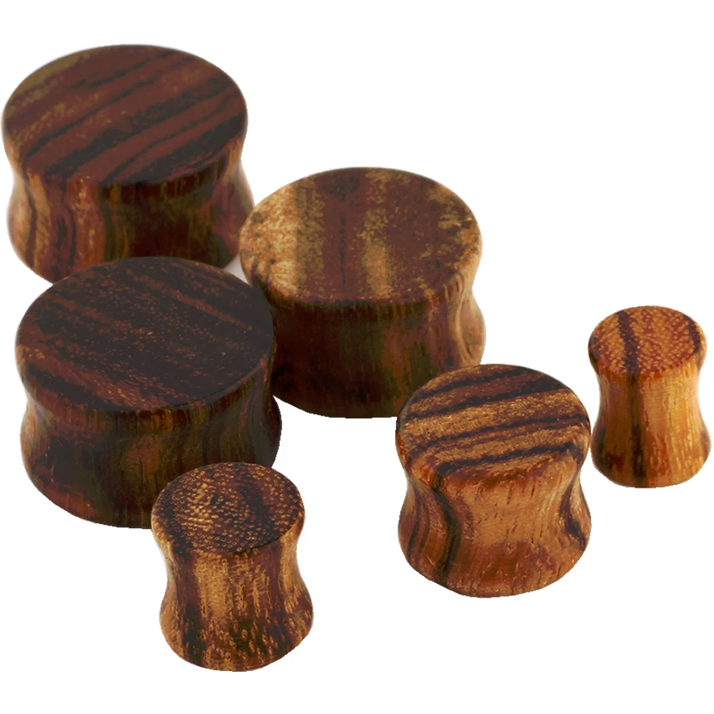 

JUNLOPWY Natural Wood Ear Plugs Double Flared Earring Gauges Saddle Stretching Expanders Body Piercing Set Flesh Tunnels 6-20mm