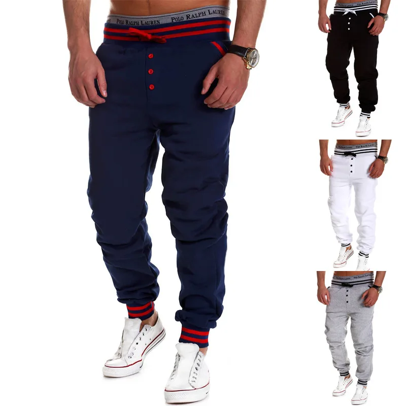 Pantalon De Jogging Intersport WAVOTIQ Pantalon De Sport Hip Hop Imprimé Chaîne - Jogging Ethnique Rétro Pour Homme Avec Cordon Style Ethnique Rétro