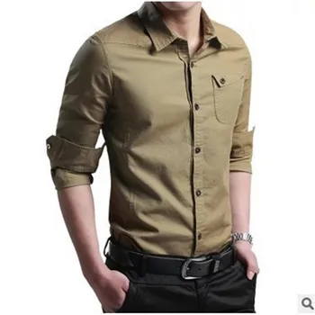 

New Slim long-sleeved shirt Spring Fashion Tide Men Long Shirt Fashion Tide Men Long
