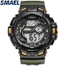 SMAEL модные повседневные спортивные мужские s часы лучший бренд класса люкс Большой циферблат цифровые мужские водонепроницаемые военные часы Relogio Masculino