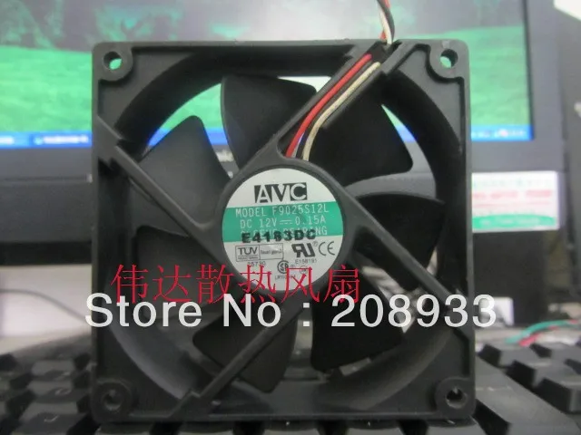 

For AVC 9225 9cm silent type chassis cooling fan F9025S12L 12V 0.15A three-wire fan