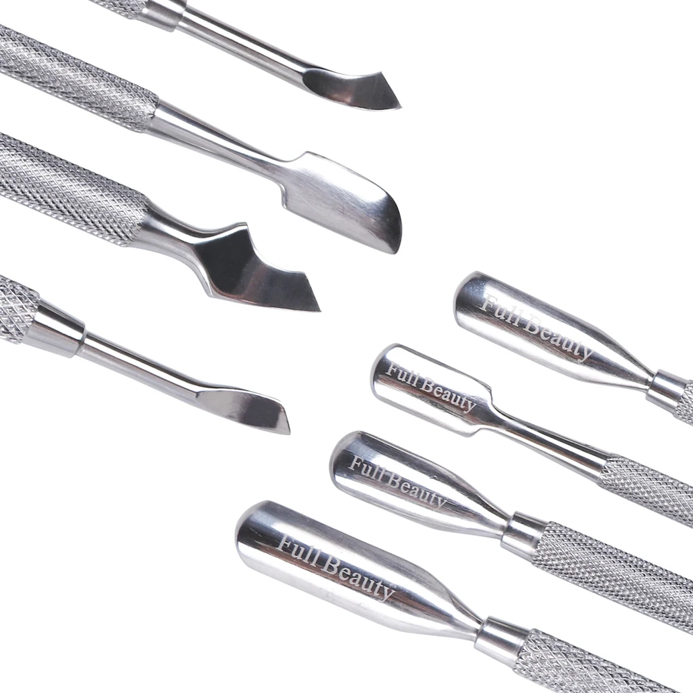 

1pcs Stainless Steel Nail Cuticle Dead Skin Remover Cutter Pusher Polish 2 way Nail Pusher Spoon Finger Manicure Tool TRFB26-40