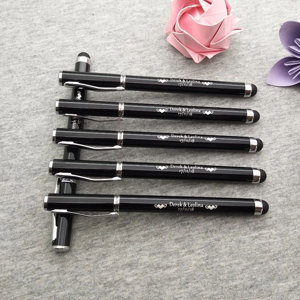 

Unique wedding gifts for guests souvenirs Nice stylus touch pen custom with any logo text/design for wedding reception 80pcs/lot