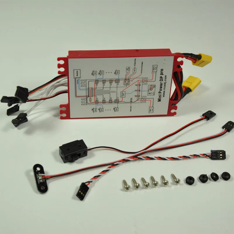 Mini Power DP Pro 4.8-9.7V Servo Section Board with Dual Power Input Wire 4104#