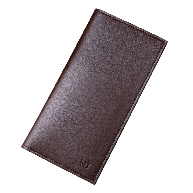

2017 Top Leather Men Long Wallets Card Holder Solid Male's Cheapest Soft Long Purse Slim Business Clutch Wallet For Men