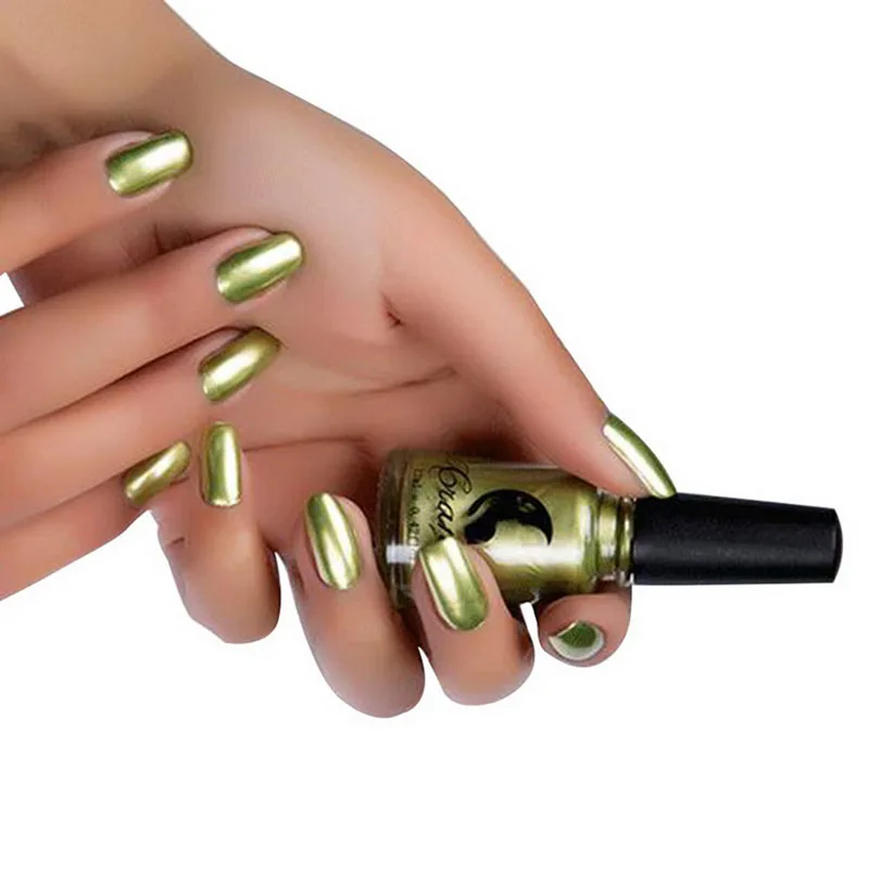 Горячий зеркальный эффект лак для ногтей металлический лак серебряный лак для ногтей Металл с эффектом зеркала золотой лак для ногтей основа для ногтей