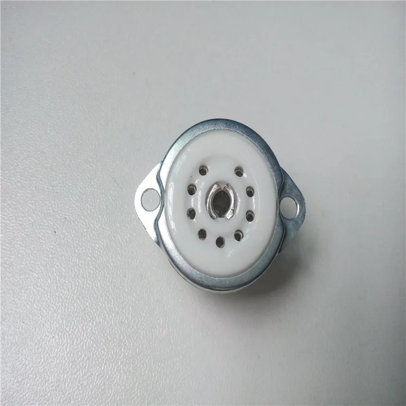 

12pcs ceramic tube socket GZC9-F 9 pin scaffolding tube holder silver feet for HIFI 12AX7 12AU7 12AY7 6J8