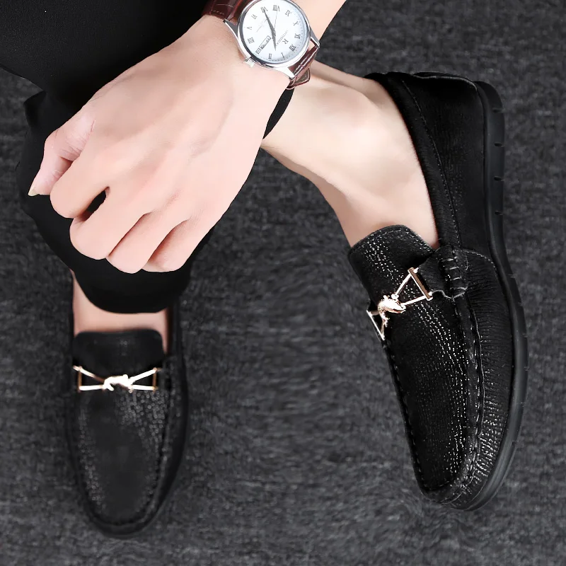 

Mens genuine Leather Shoes Casual Slip-On Autumn Fashion for Men Designer Breathable Comfortable Men Shoes Zapatos Sapato Hombre