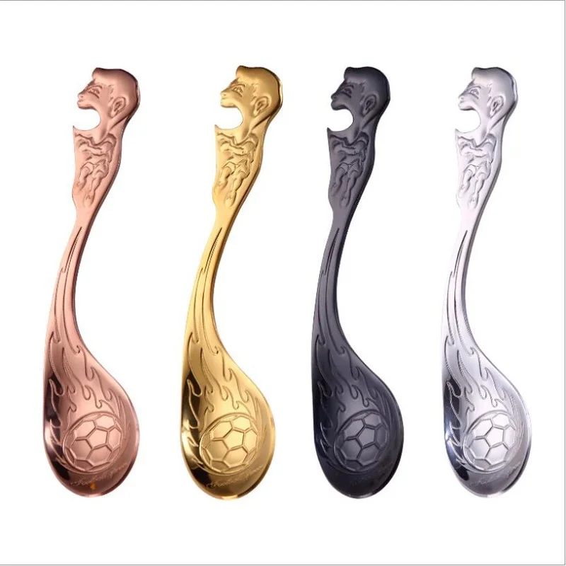 

Luxury 304 stainless steel spoon ice cream fruit dessert spoon teaspoon rose gold coffee teaspoon cutlery bottle opener