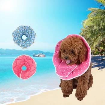 

Soft Pet Dog Collar Elizabethan Cone Collars Wound Healing Remedy Recovery Protective Collar with Colorful Printings