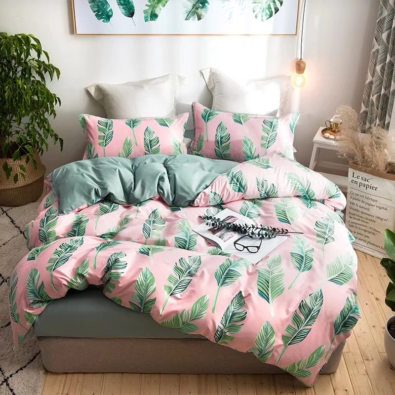 

Fan aijia Bohemian Cozy 3d Flowers bedding sets 4pcs duvet cover set flat sheet Pillowcase queen king size Bedlinen Home textile
