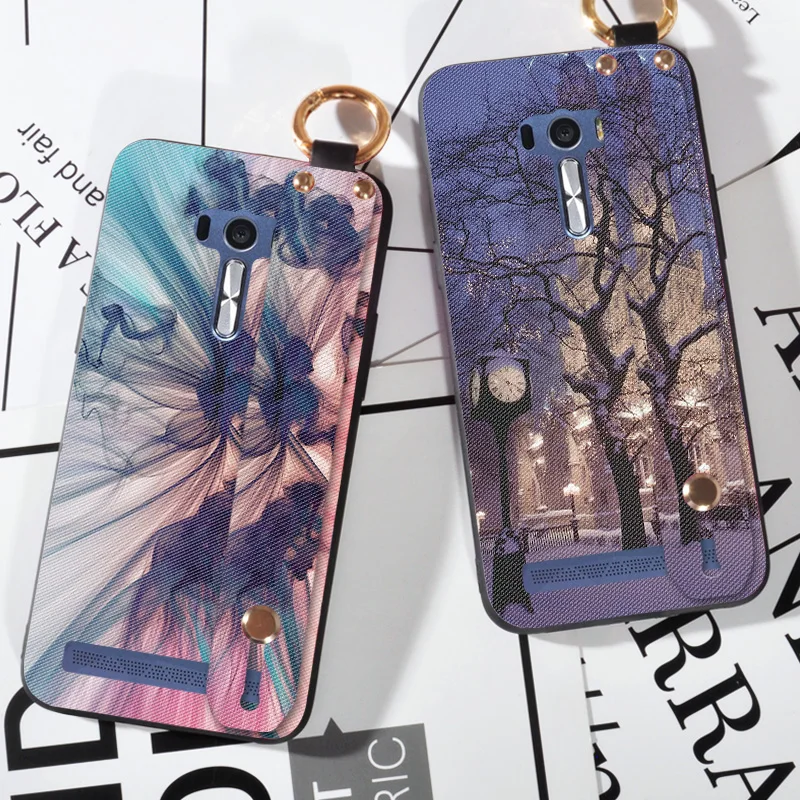 

Luxury Rivet Strap Stand Phone Case For Asus zenfone Selfie ZD551KL Case Fabric Cover For Asus ZenFone 3 ZE552KL