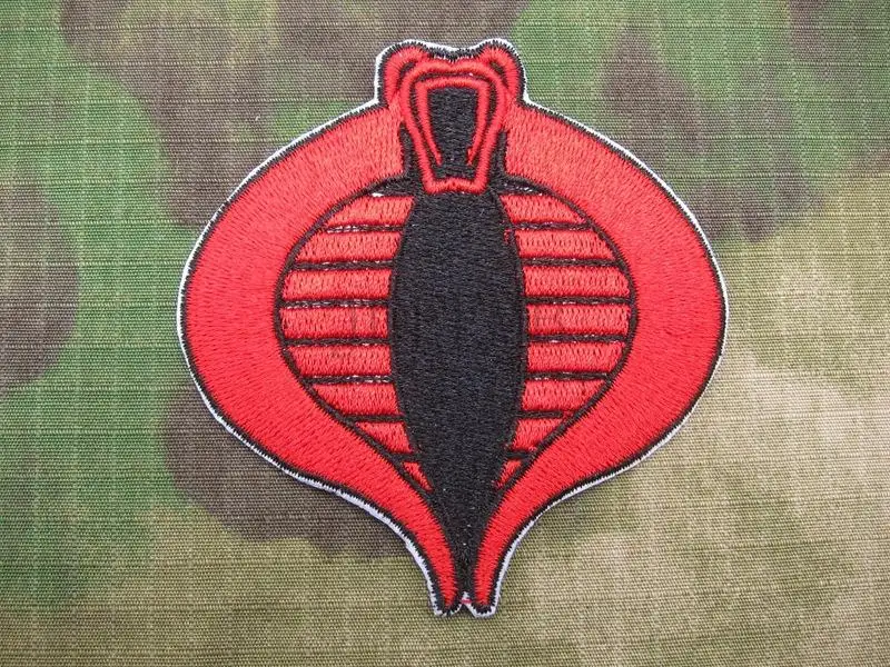 GI Joe Cobra RED Cosplay Embroidered Snake hook patch