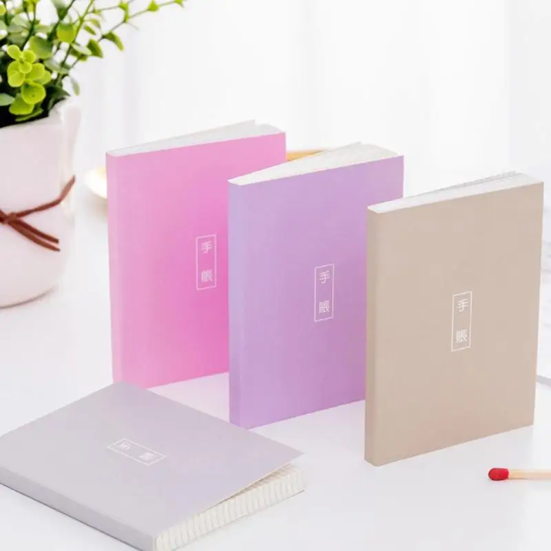

4 colors 80 Pages Korea Fresh Mini Memo Notebook Portable Solid Vocabulary Diary Notebook Notepad Hand Book Gift Office Supplies