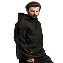 Открытый флисовая куртка Менвит капюшон осень-зима дышащие водонепроницаемые пальто восхождение Пеший Туризм Охота Одежда Утепленная одежда