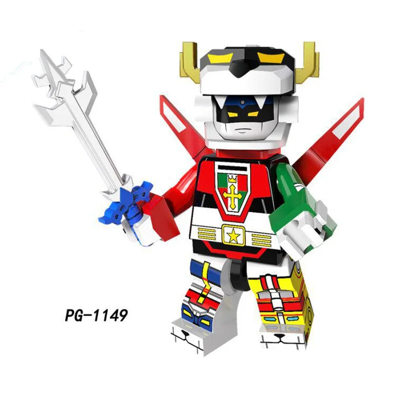 

Single Sale Super Heroes The God of War King Kong Movie Series Voltron Team Godmars Building Blocks Children Toys Gift PG1149