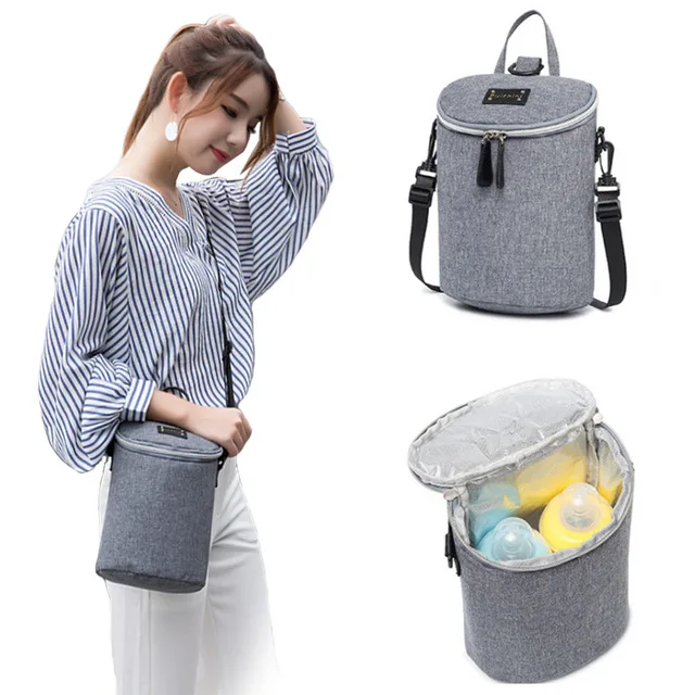 

New Mini Maternity Backpack Diapers Baby Bottle Bag Aluminum Foil Food Milk Breast Nursing Thermos Insulation Bag Mummy Handbag
