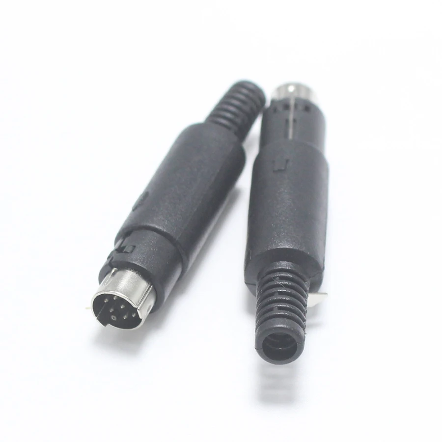 EClyxun 1 шт. Mini 3 4 5 6 7 8 Pin Din штекер с пластиковыми магнитными паяльными кабелями DIY