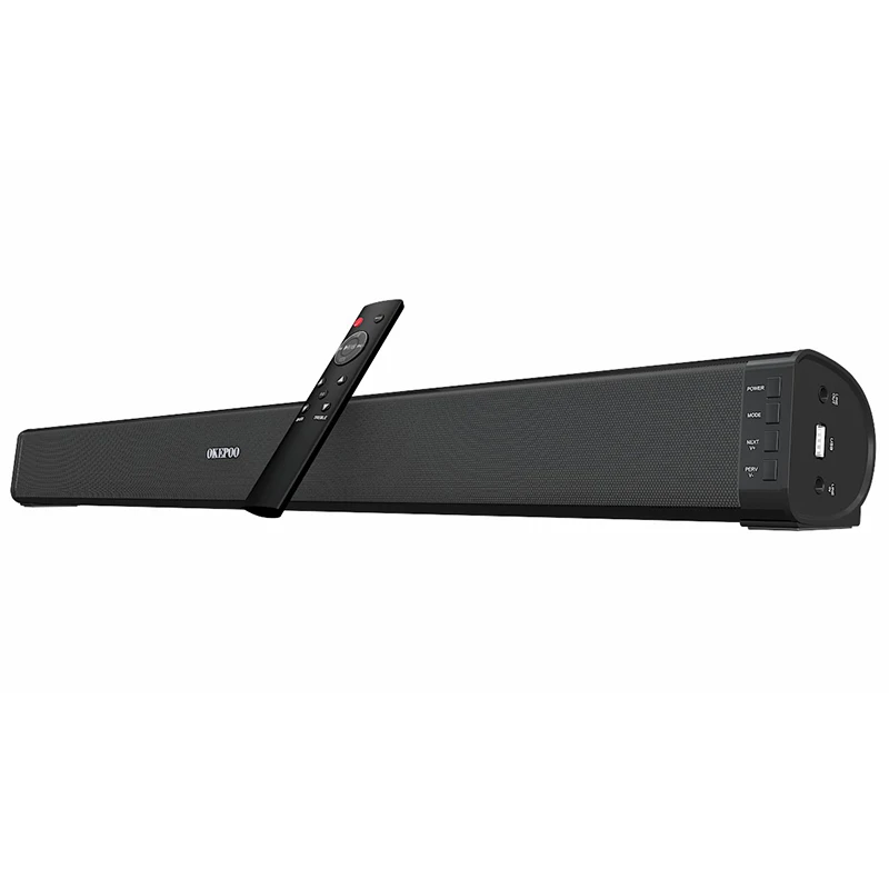 

OKEPOO Bluetooth TV Soundbar 29.5'' 2.0 Channel Audio Stereo 40 Watts Optical RCA 3D Surround Home Theatre System Wall Mount