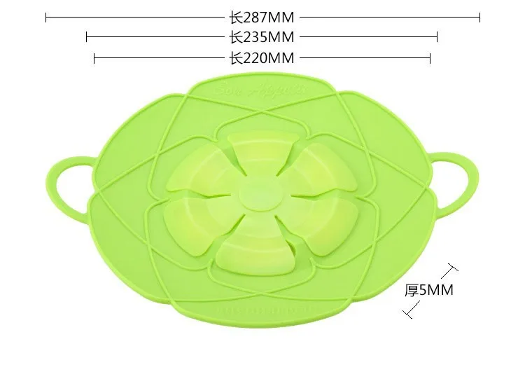 Multifunction Flower Shape Silicone Stop Spill Cover Lid High Temperature Resistant Pan Cover